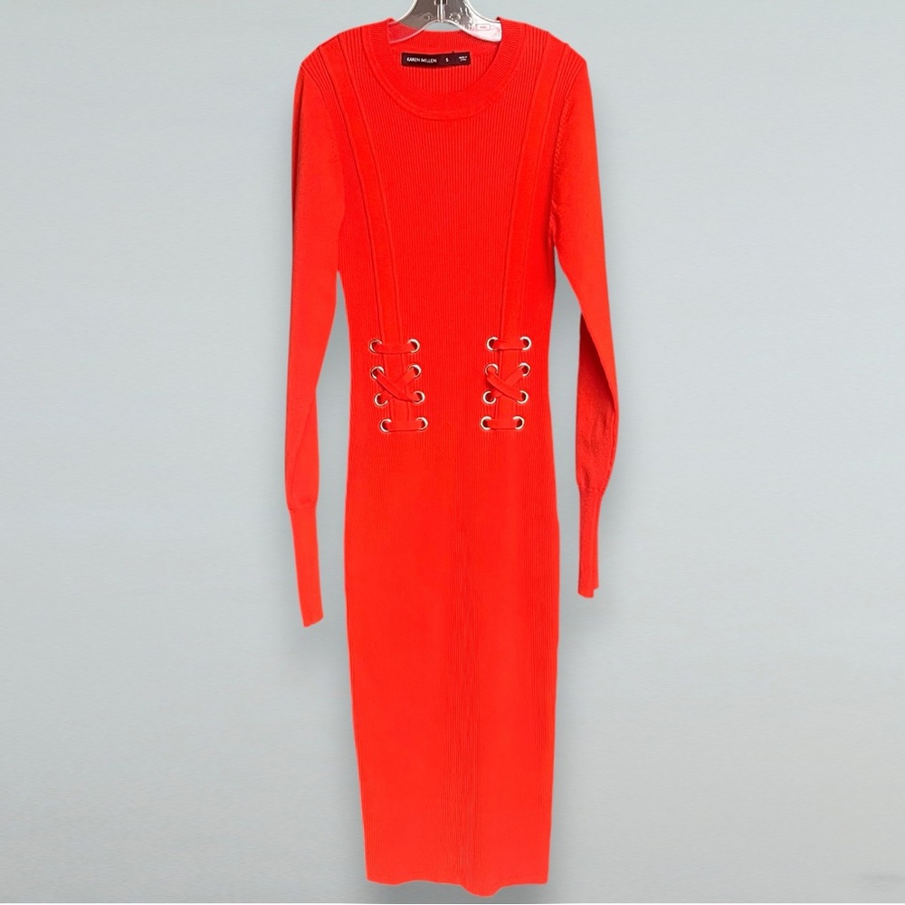Karen Millen | Vibrant Red Long Sleeve Dress